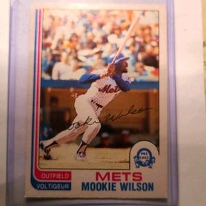 MOOKIE Wilson 1982signed-opeechee card